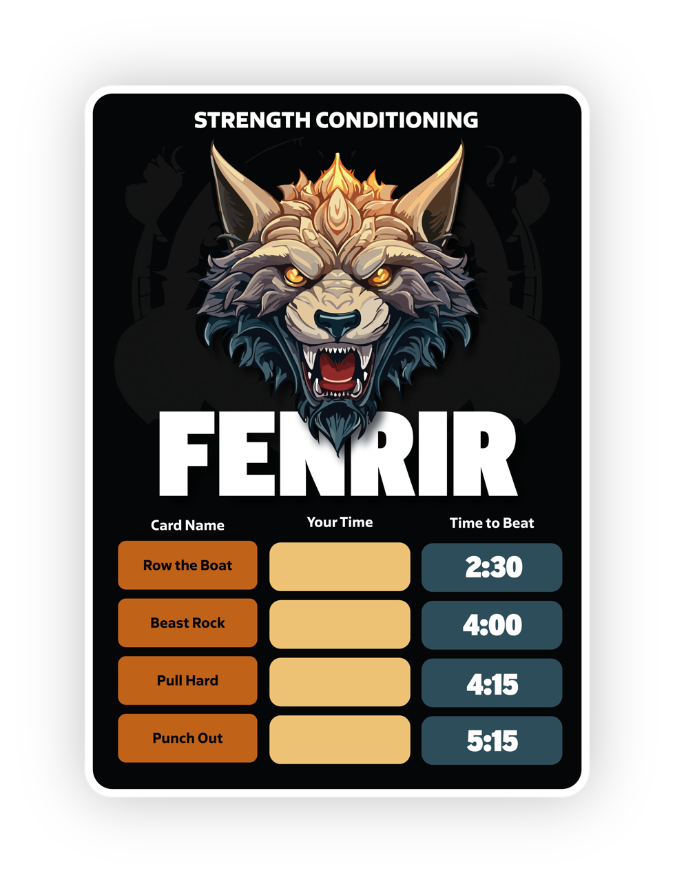 God of War Expansion Pack - Training Card Game - Fitness Card Game - Workout Card Game - Fenrir