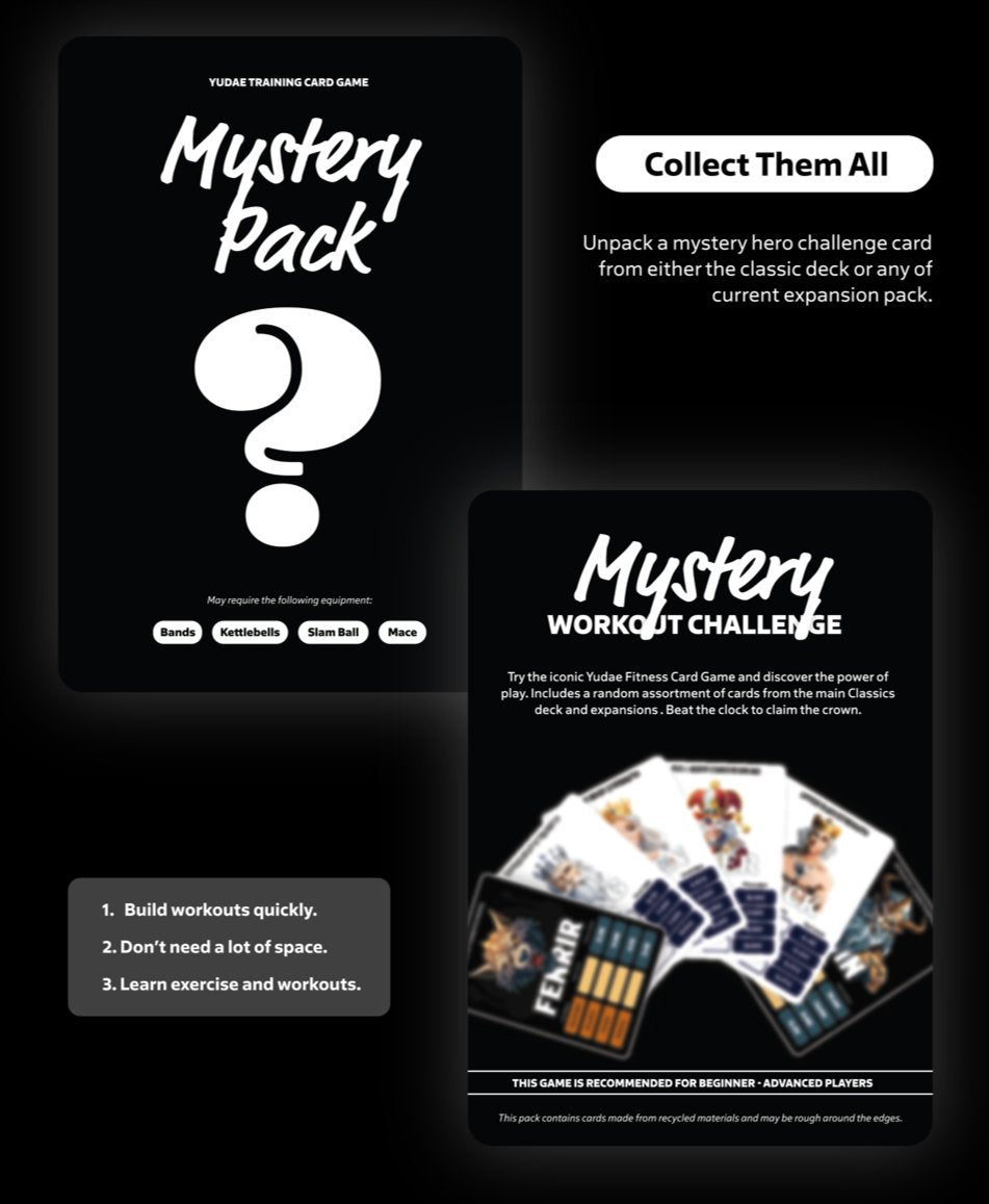 Mystery Card Starter Pack - athletic training - card game - expansion pack - Yudae